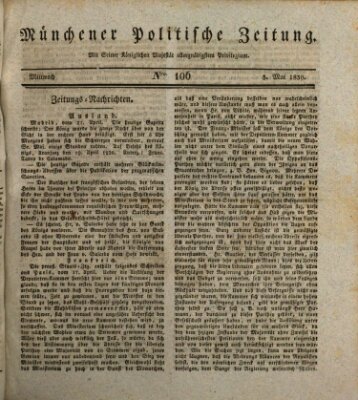 Münchener politische Zeitung (Süddeutsche Presse) Mittwoch 5. Mai 1830