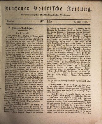 Münchener politische Zeitung (Süddeutsche Presse) Samstag 3. Juli 1830