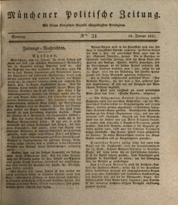 Münchener politische Zeitung (Süddeutsche Presse) Sonntag 23. Januar 1831