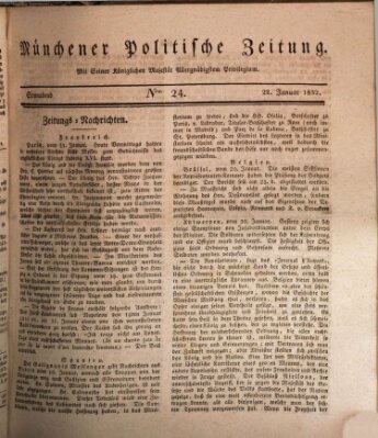 Münchener politische Zeitung (Süddeutsche Presse) Samstag 28. Januar 1832