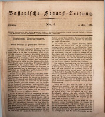 Münchener politische Zeitung (Süddeutsche Presse) Sonntag 4. März 1832
