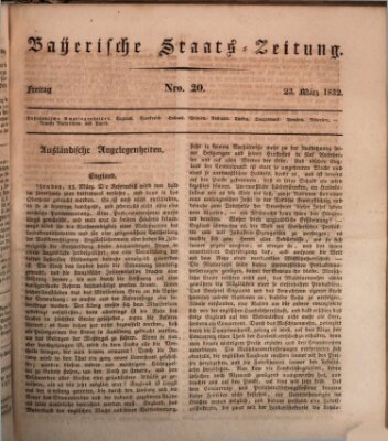 Münchener politische Zeitung (Süddeutsche Presse) Freitag 23. März 1832