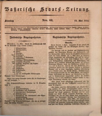 Münchener politische Zeitung (Süddeutsche Presse) Samstag 12. Mai 1832