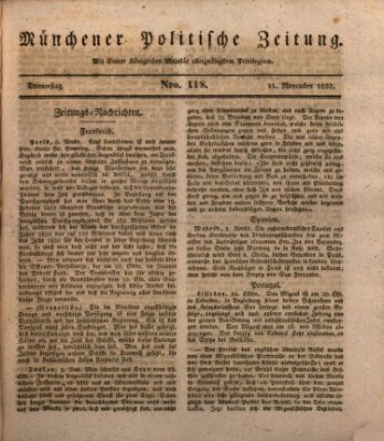 Münchener politische Zeitung (Süddeutsche Presse) Donnerstag 15. November 1832