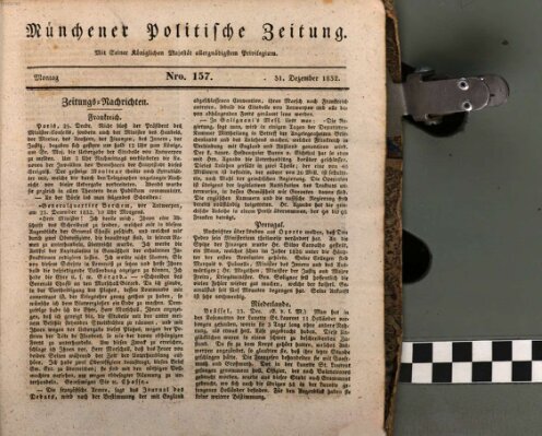Münchener politische Zeitung (Süddeutsche Presse) Montag 31. Dezember 1832