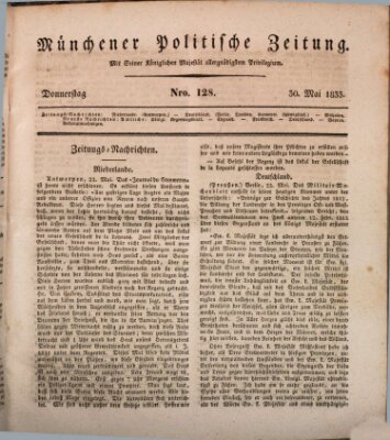 Münchener politische Zeitung (Süddeutsche Presse) Donnerstag 30. Mai 1833