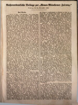 Neue Münchener Zeitung (Süddeutsche Presse) Dienstag 14. November 1848