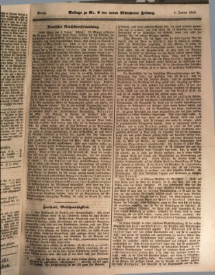 Neue Münchener Zeitung (Süddeutsche Presse) Montag 8. Januar 1849