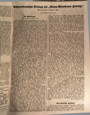 Neue Münchener Zeitung (Süddeutsche Presse) Sonntag 7. Januar 1849