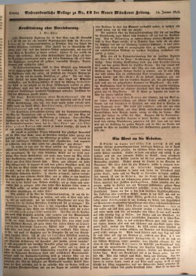 Neue Münchener Zeitung (Süddeutsche Presse) Sonntag 14. Januar 1849