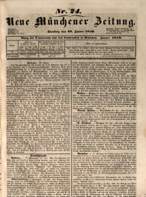 Neue Münchener Zeitung (Süddeutsche Presse) Dienstag 29. Januar 1850
