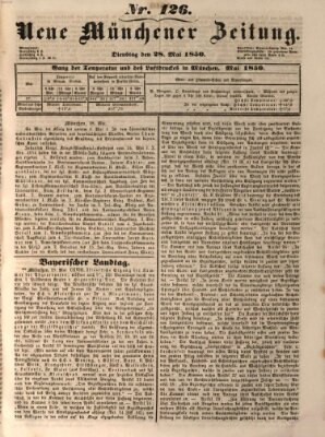 Neue Münchener Zeitung (Süddeutsche Presse) Dienstag 28. Mai 1850