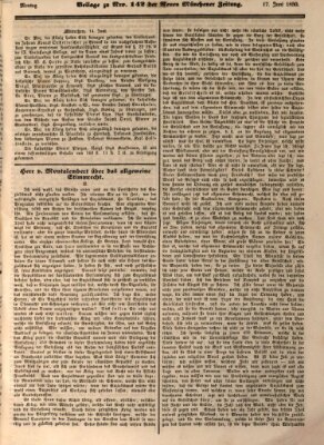 Neue Münchener Zeitung (Süddeutsche Presse) Montag 17. Juni 1850