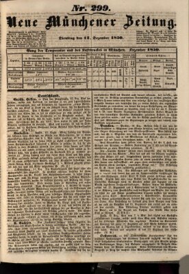 Neue Münchener Zeitung (Süddeutsche Presse) Dienstag 17. Dezember 1850