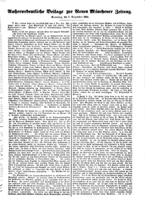 Neue Münchener Zeitung (Süddeutsche Presse) Sonntag 7. Dezember 1851