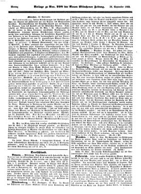 Neue Münchener Zeitung (Süddeutsche Presse) Montag 26. September 1853