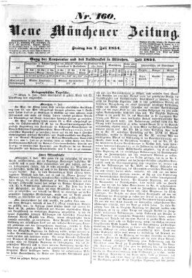 Neue Münchener Zeitung (Süddeutsche Presse) Freitag 7. Juli 1854