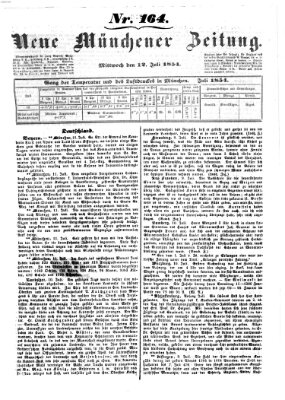 Neue Münchener Zeitung (Süddeutsche Presse) Mittwoch 12. Juli 1854