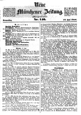 Neue Münchener Zeitung (Süddeutsche Presse) Donnerstag 12. Juni 1856