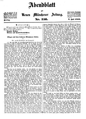 Neue Münchener Zeitung (Süddeutsche Presse) Freitag 2. Juli 1858