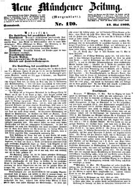 Neue Münchener Zeitung (Süddeutsche Presse) Samstag 19. Mai 1860