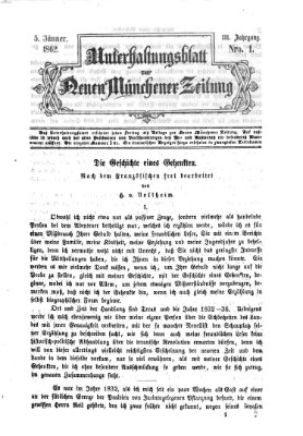 Neue Münchener Zeitung (Süddeutsche Presse) Sonntag 5. Januar 1862