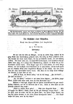 Neue Münchener Zeitung (Süddeutsche Presse) Sonntag 26. Januar 1862