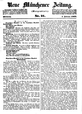 Neue Münchener Zeitung (Süddeutsche Presse) Mittwoch 5. Februar 1862