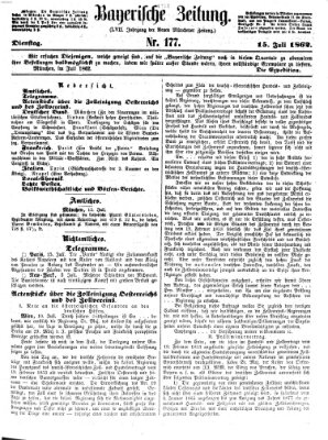 Bayerische Zeitung (Süddeutsche Presse) Dienstag 15. Juli 1862