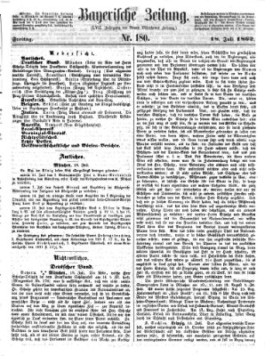 Bayerische Zeitung (Süddeutsche Presse) Freitag 18. Juli 1862