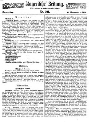 Bayerische Zeitung (Süddeutsche Presse) Donnerstag 6. November 1862