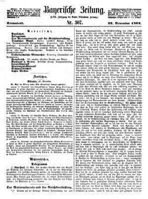 Bayerische Zeitung (Süddeutsche Presse) Samstag 22. November 1862