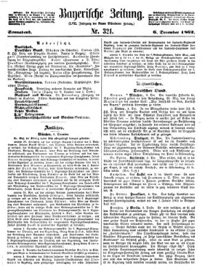 Bayerische Zeitung (Süddeutsche Presse) Samstag 6. Dezember 1862