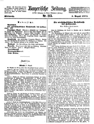 Bayerische Zeitung (Süddeutsche Presse) Mittwoch 5. August 1863