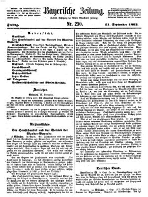 Bayerische Zeitung (Süddeutsche Presse) Freitag 11. September 1863