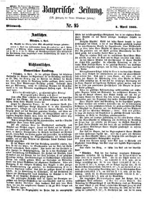 Bayerische Zeitung (Süddeutsche Presse) Mittwoch 5. April 1865