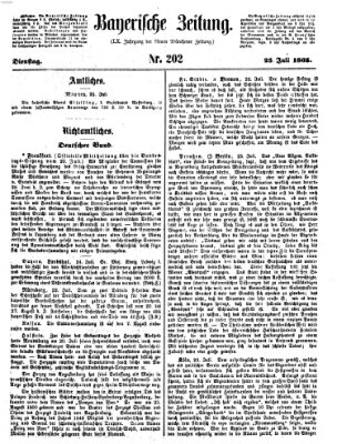 Bayerische Zeitung (Süddeutsche Presse) Dienstag 25. Juli 1865
