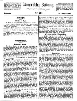 Bayerische Zeitung (Süddeutsche Presse) Sonntag 13. August 1865