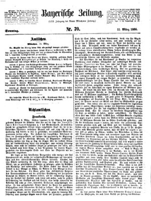 Bayerische Zeitung (Süddeutsche Presse) Sonntag 11. März 1866