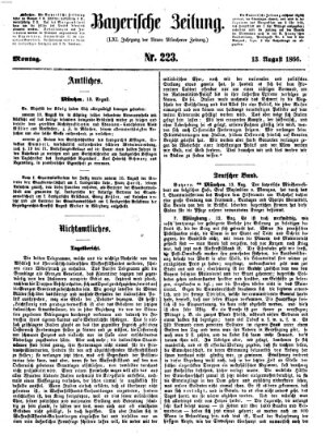 Bayerische Zeitung (Süddeutsche Presse) Montag 13. August 1866