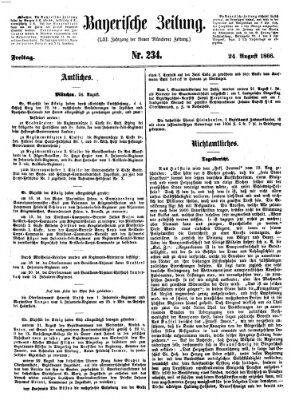 Bayerische Zeitung (Süddeutsche Presse) Freitag 24. August 1866