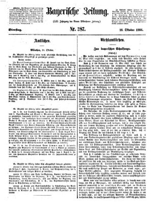 Bayerische Zeitung (Süddeutsche Presse) Dienstag 16. Oktober 1866