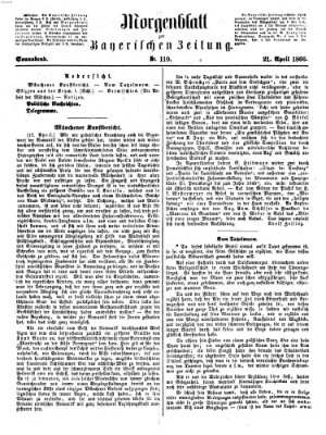 Bayerische Zeitung (Süddeutsche Presse) Samstag 21. April 1866