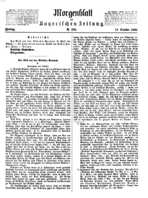 Bayerische Zeitung (Süddeutsche Presse) Freitag 12. Oktober 1866