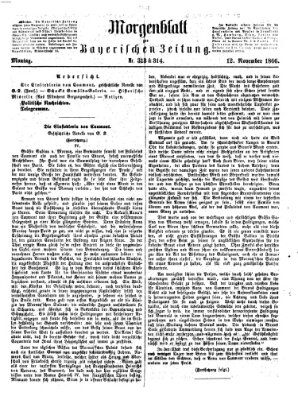 Bayerische Zeitung (Süddeutsche Presse) Montag 12. November 1866
