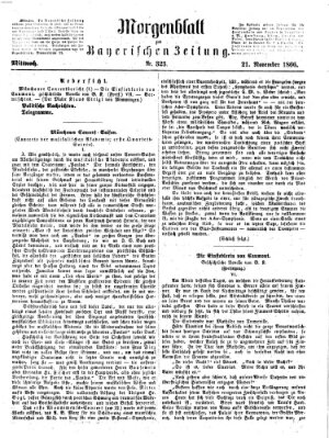 Bayerische Zeitung (Süddeutsche Presse) Mittwoch 21. November 1866