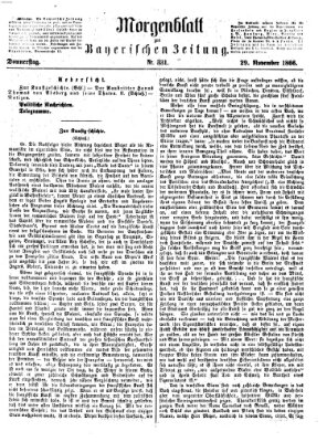 Bayerische Zeitung (Süddeutsche Presse) Donnerstag 29. November 1866