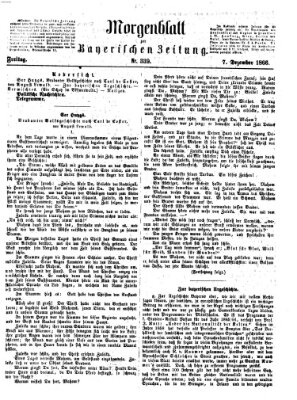 Bayerische Zeitung (Süddeutsche Presse) Freitag 7. Dezember 1866