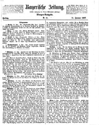 Bayerische Zeitung (Süddeutsche Presse) Freitag 11. Januar 1867