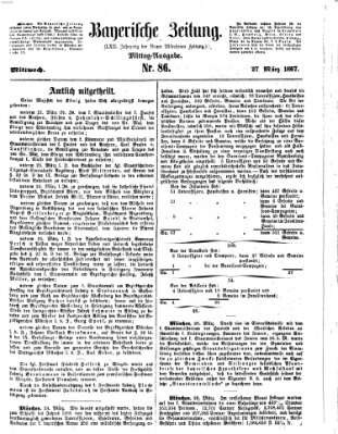 Bayerische Zeitung (Süddeutsche Presse) Mittwoch 27. März 1867
